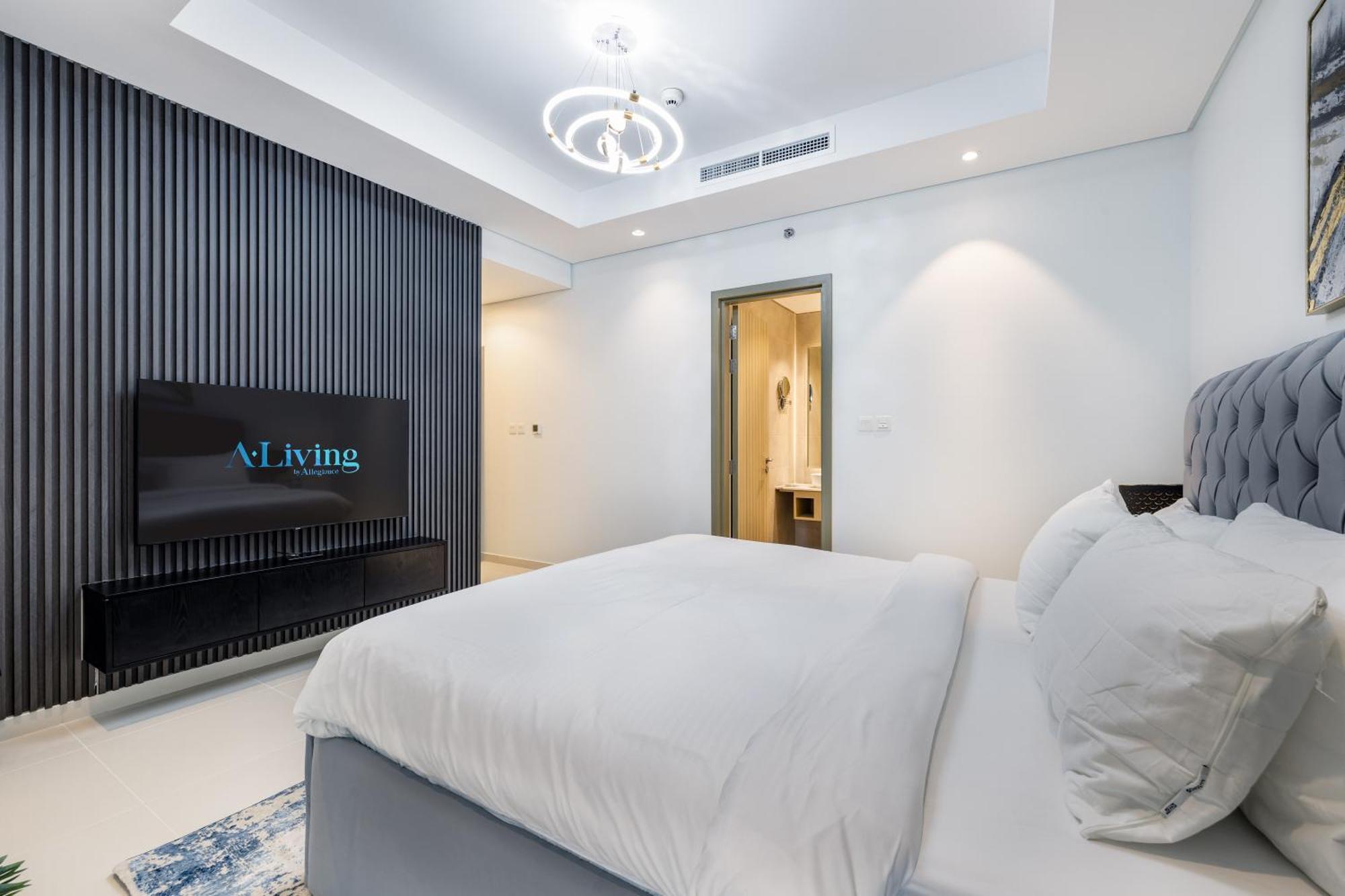 شقة Aliving Luxe 2Br With Burj Khalifa View Infinity Pool Midtown-4704 دبي المظهر الخارجي الصورة