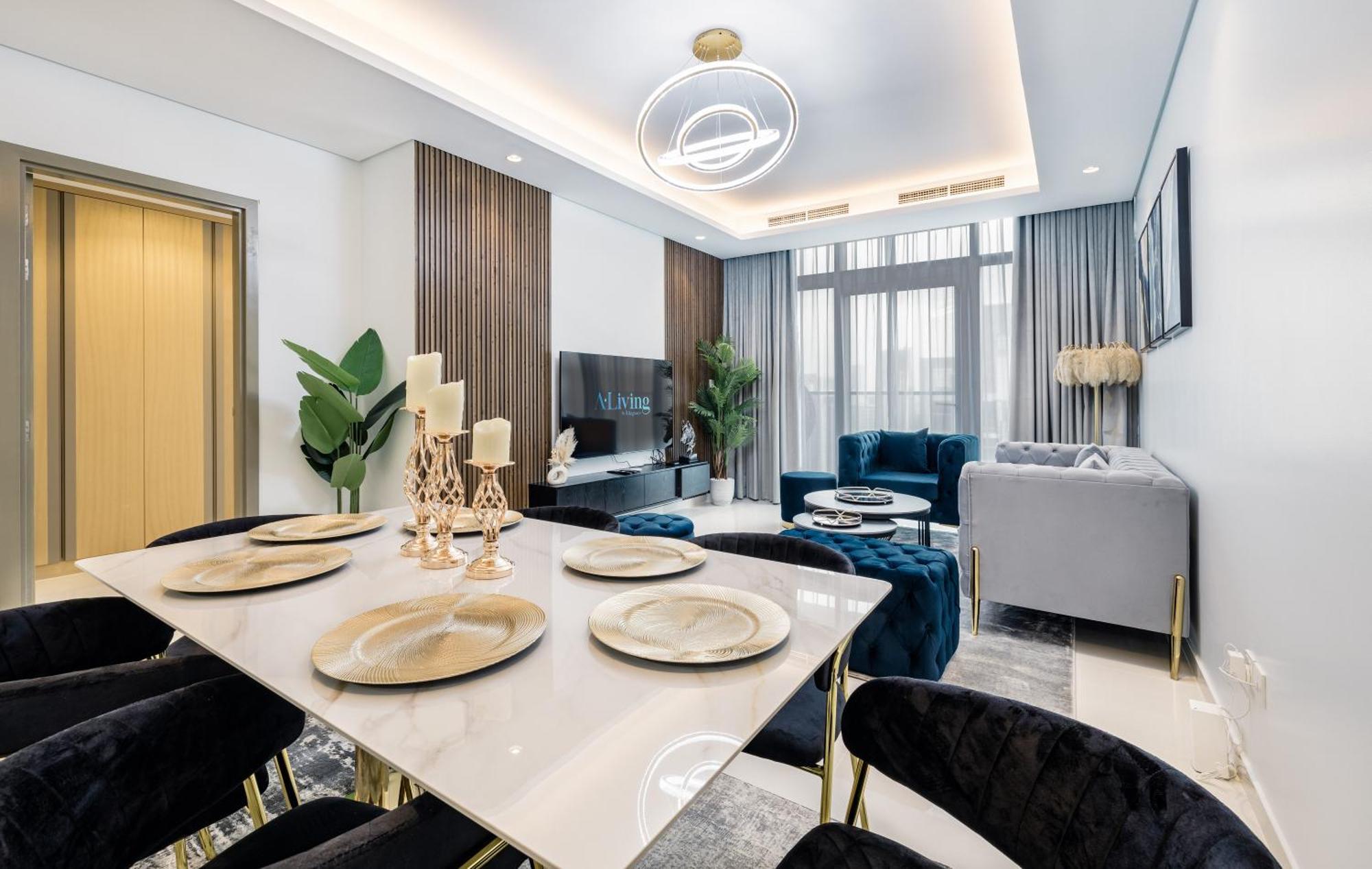 شقة Aliving Luxe 2Br With Burj Khalifa View Infinity Pool Midtown-4704 دبي المظهر الخارجي الصورة